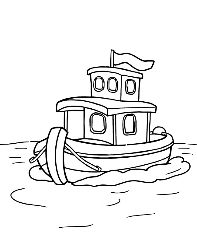 House boat coloring page House boat coloring page